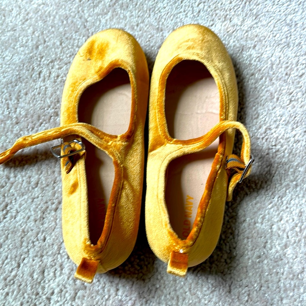 Gold Velvet Mary Janes